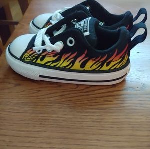 Converse All Star Black with flames